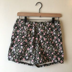 Floral Elastic Shorts